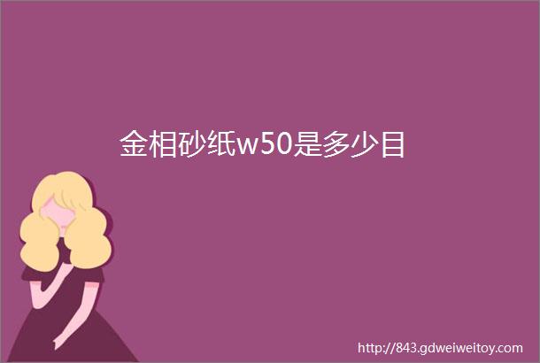 金相砂纸w50是多少目