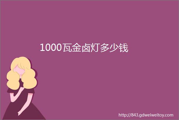 1000瓦金卤灯多少钱