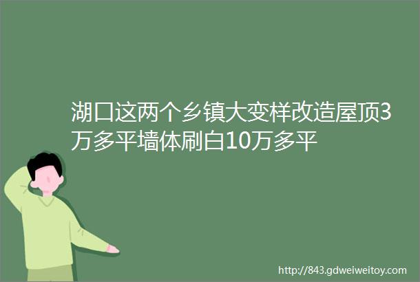 湖口这两个乡镇大变样改造屋顶3万多平墙体刷白10万多平